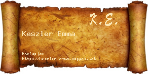 Keszler Emma névjegykártya